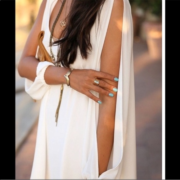 White open sleeve minidress - Picture 2 of 8